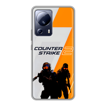 Силиконовый чехол на Xiaomi 13 Lite с принтом Counter Strike Силиконовый чехол на Xiaomi 13 Lite с принтом Counter Strike