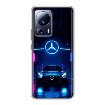 Силиконовый чехол на Xiaomi 13 Lite с принтом Mercedes Мерседес Силиконовый чехол на Xiaomi 13 Lite с принтом Mercedes Мерседес