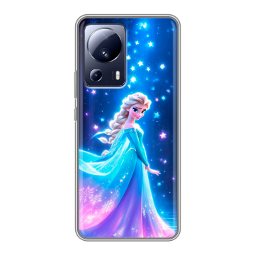 Силиконовый чехол на Xiaomi 13 Lite с принтом Холодное сердце Frozen Силиконовый чехол на Xiaomi 13 Lite с принтом Холодное сердце Frozen