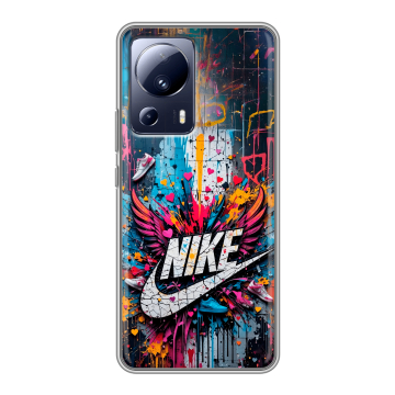 Силиконовый чехол на Xiaomi 13 Lite с принтом Nike Найк Силиконовый чехол на Xiaomi 13 Lite с принтом Nike Найк