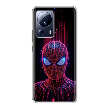 Силиконовый чехол на Xiaomi 13 Lite с принтом Spiderman Человек паук Силиконовый чехол на Xiaomi 13 Lite с принтом Spiderman Человек паук