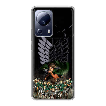 Силиконовый чехол на Xiaomi 13 Lite с принтом Атака титанов Силиконовый чехол на Xiaomi 13 Lite с принтом Атака титанов
