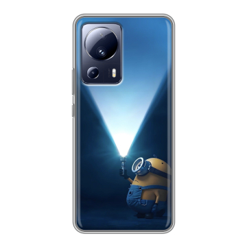 Силиконовый чехол на Xiaomi 13 Lite с принтом Миньоны Силиконовый чехол на Xiaomi 13 Lite с принтом Миньоны
