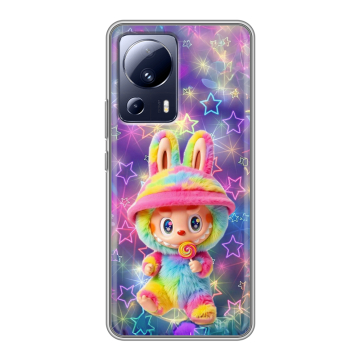 Силиконовый чехол на Xiaomi 13 Lite с принтом Labubu Лабубу Силиконовый чехол на Xiaomi 13 Lite с принтом Labubu Лабубу