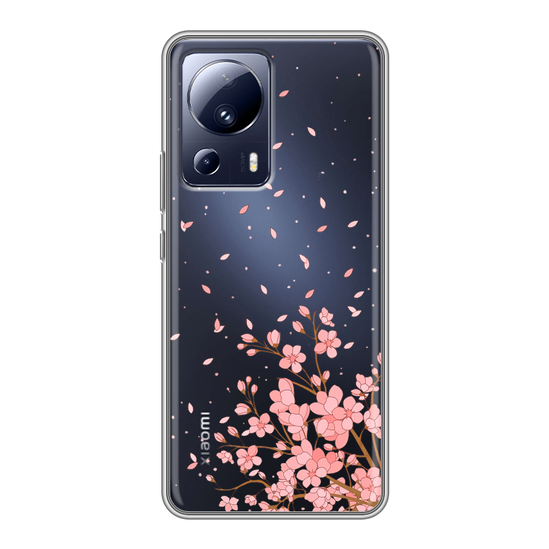 Силиконовый чехол на Xiaomi 13 Lite с принтом Ветка сакуры Силиконовый чехол на Xiaomi 13 Lite с принтом Ветка сакуры