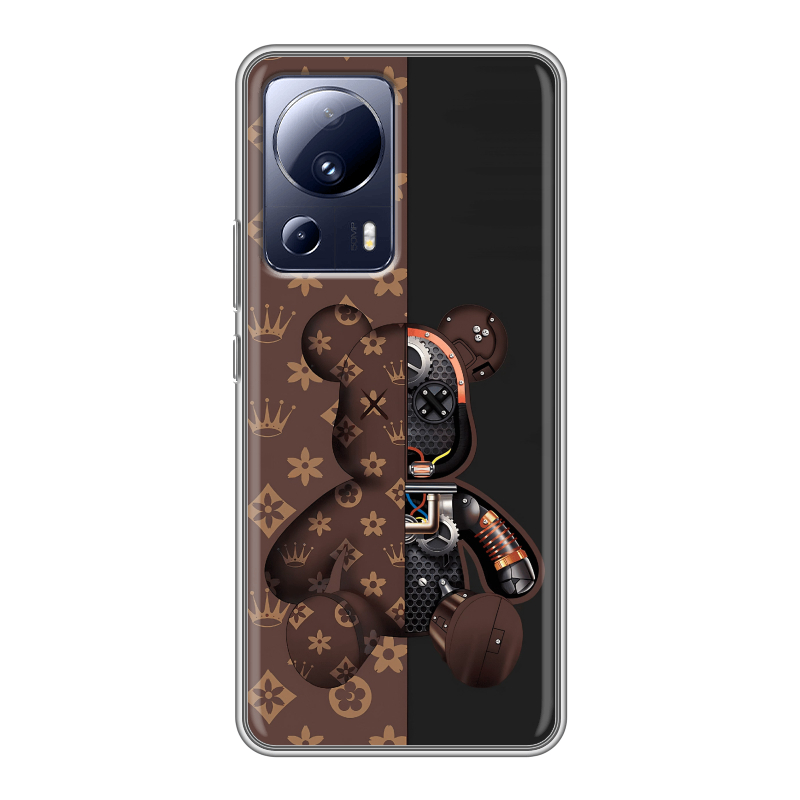 Силиконовый противоударный чехол на Xiaomi 13 Lite с принтом Луи робот Силиконовый противоударный чехол на Xiaomi 13 Lite с принтом Луи робот