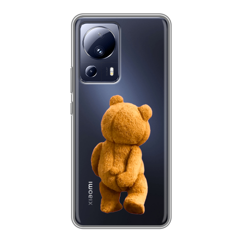 Силиконовый чехол на Xiaomi 13 Lite с принтом Медведь Силиконовый чехол на Xiaomi 13 Lite с принтом Медведь