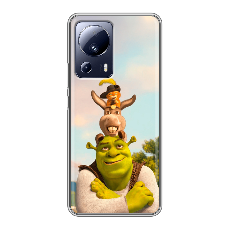 Силиконовый чехол на Xiaomi 13 Lite с принтом Шрек Shrek Силиконовый чехол на Xiaomi 13 Lite с принтом Шрек Shrek