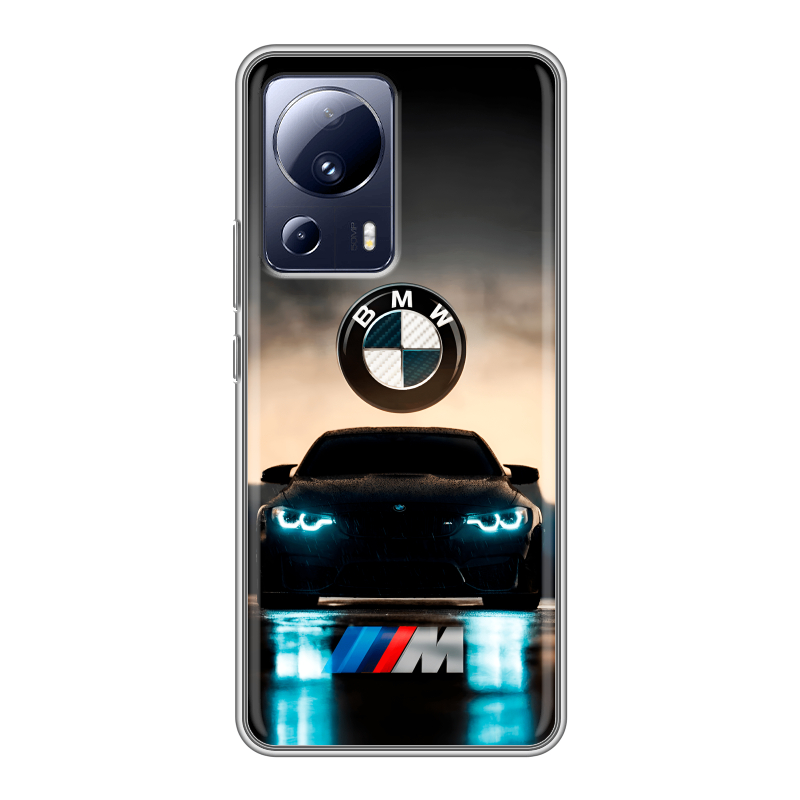 Силиконовый чехол на Xiaomi 13 Lite с принтом БМВ BMW Силиконовый чехол на Xiaomi 13 Lite с принтом БМВ BMW