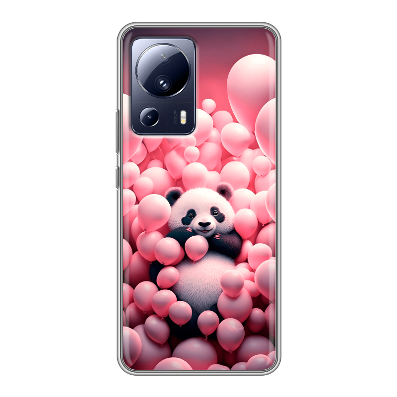 Силиконовый чехол на Xiaomi 13 Lite с принтом Панда Силиконовый чехол на Xiaomi 13 Lite с принтом Панда