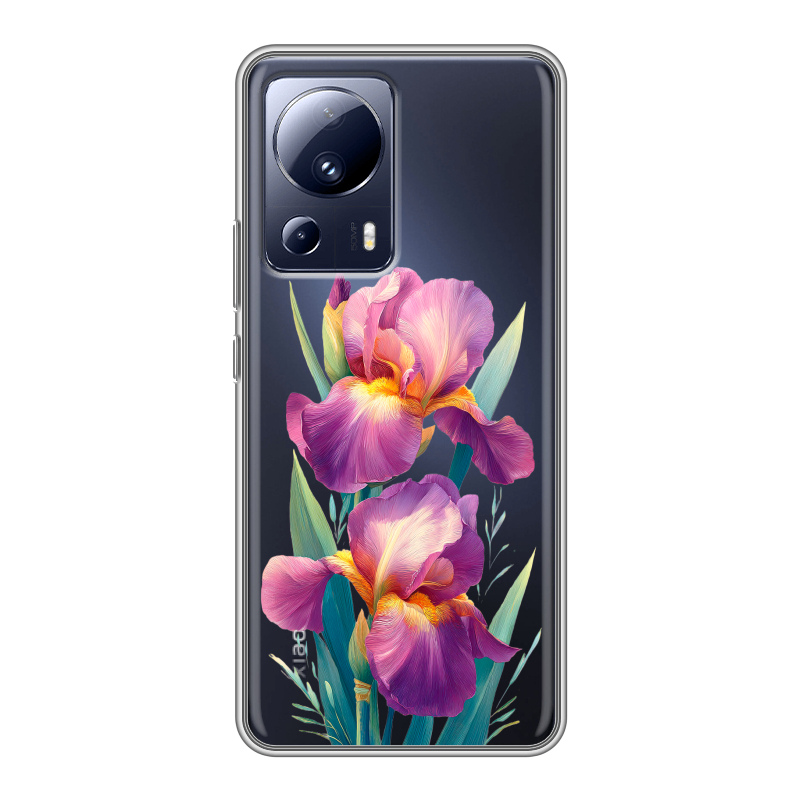 Силиконовый чехол на Xiaomi 13 Lite с принтом Цветы орхидеи Силиконовый чехол на Xiaomi 13 Lite с принтом Цветы орхидеи