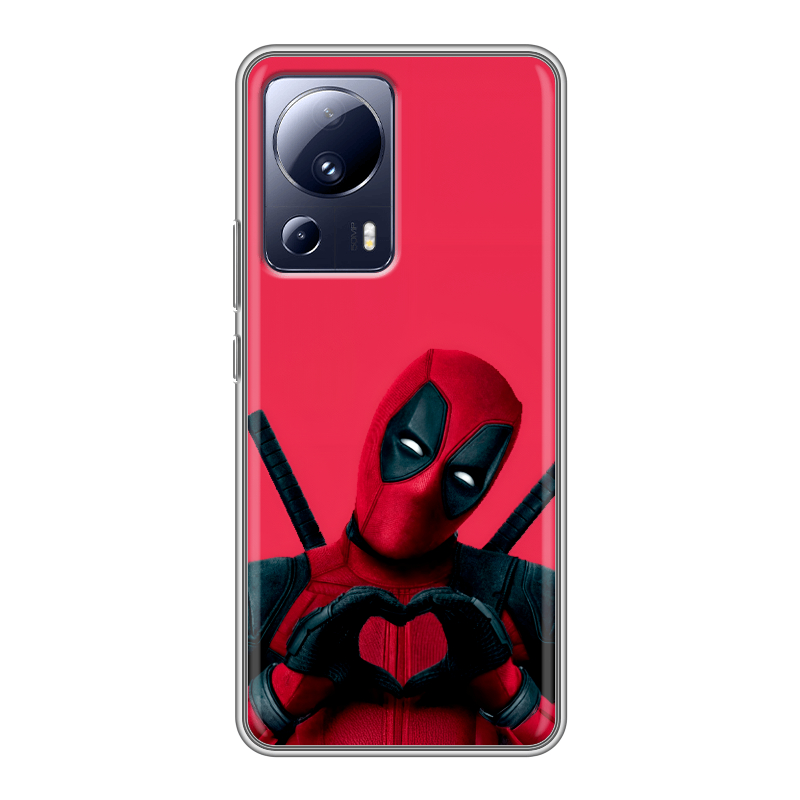 Силиконовый чехол на Xiaomi 13 Lite с принтом Дедпул Deadpool Силиконовый чехол на Xiaomi 13 Lite с принтом Дедпул Deadpool