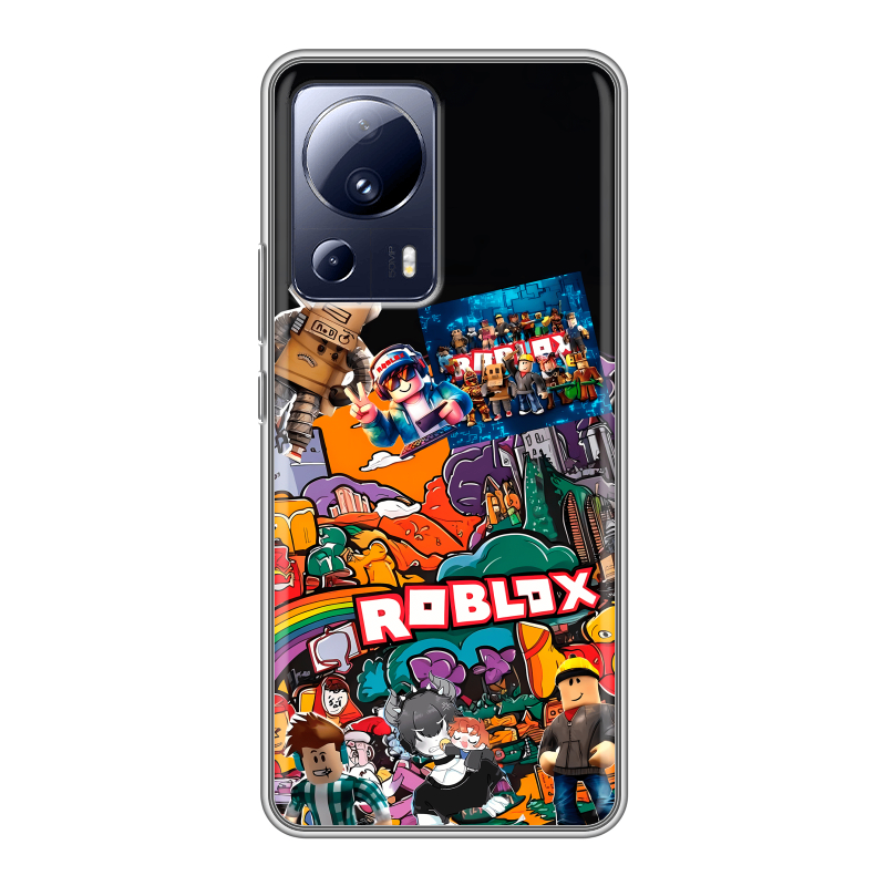 Силиконовый чехол на Xiaomi 13 Lite с принтом Roblox Роблокс Силиконовый чехол на Xiaomi 13 Lite с принтом Roblox Роблокс