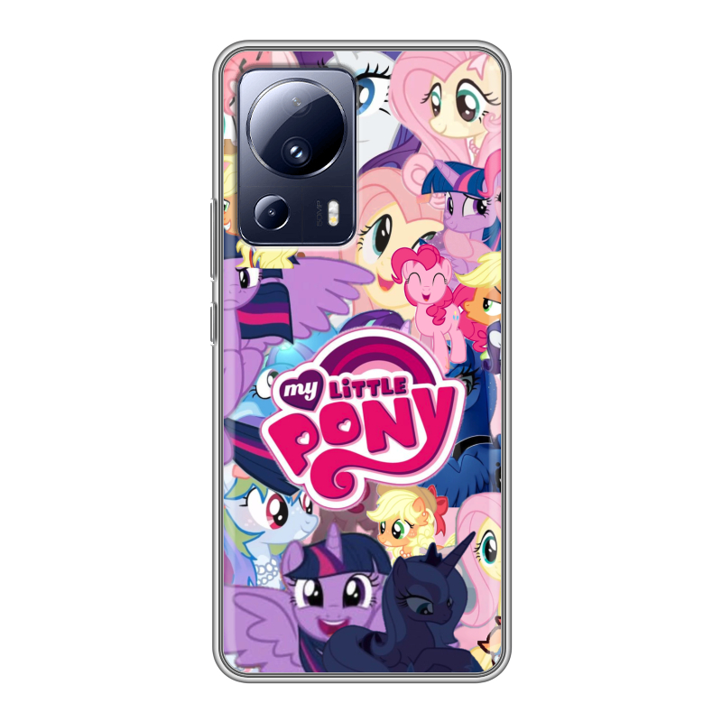 Силиконовый чехол на Xiaomi 13 Lite с принтом My little pony Дружба чудо Силиконовый чехол на Xiaomi 13 Lite с принтом My little pony Дружба чудо