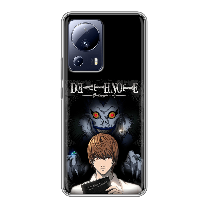 Силиконовый чехол на Xiaomi 13 Lite с принтом Death note Тетрадь смерти Силиконовый чехол на Xiaomi 13 Lite с принтом Death note Тетрадь смерти