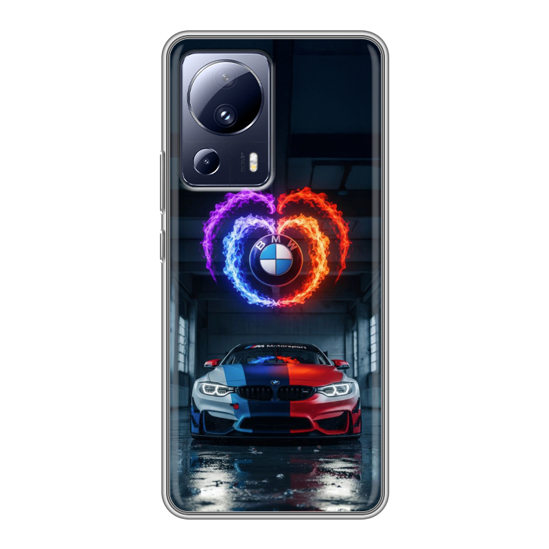 Силиконовый чехол на Xiaomi 13 Lite с принтом BMW БМВ Силиконовый чехол на Xiaomi 13 Lite с принтом BMW БМВ