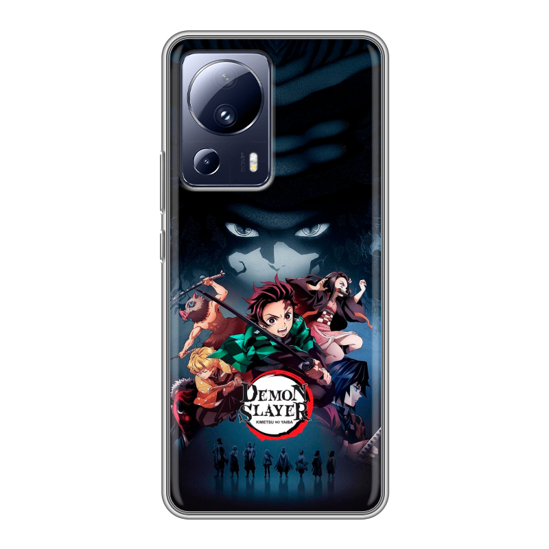 Силиконовый чехол на Xiaomi 13 Lite с принтом Demon Slayer Клинок рассекающий демонов Силиконовый чехол на Xiaomi 13 Lite с принтом Demon Slayer Клинок рассекающий демонов