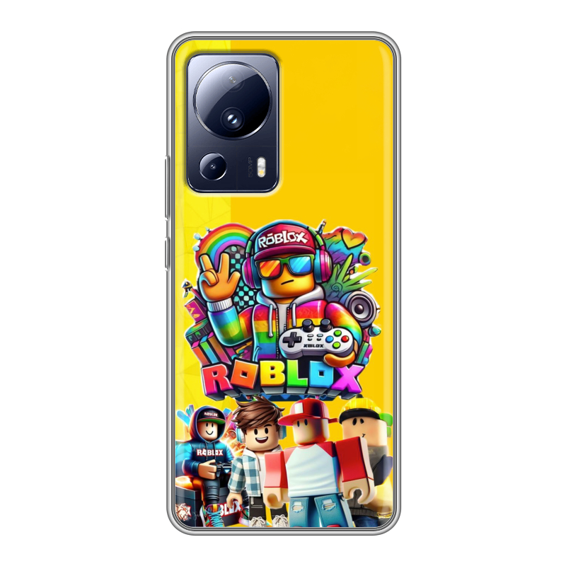Силиконовый чехол на Xiaomi 13 Lite с принтом Roblox Роблокс Силиконовый чехол на Xiaomi 13 Lite с принтом Roblox Роблокс