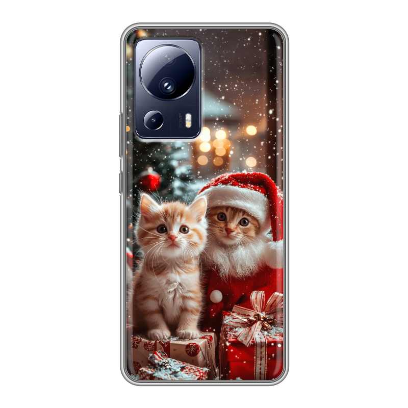 Силиконовый чехол на Xiaomi 13 Lite с принтом Новый год Силиконовый чехол на Xiaomi 13 Lite с принтом Новый год
