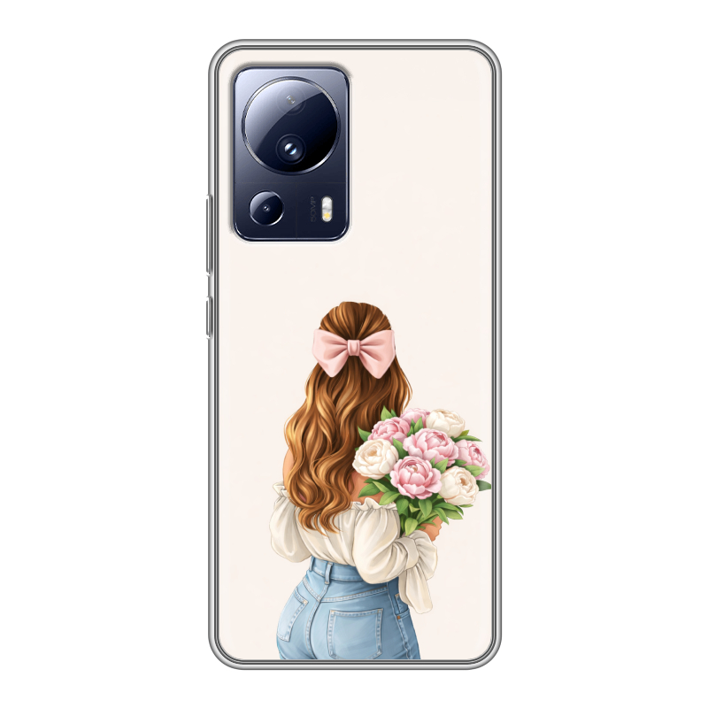 Силиконовый чехол на Xiaomi 13 Lite с принтом женский Силиконовый чехол на Xiaomi 13 Lite с принтом женский