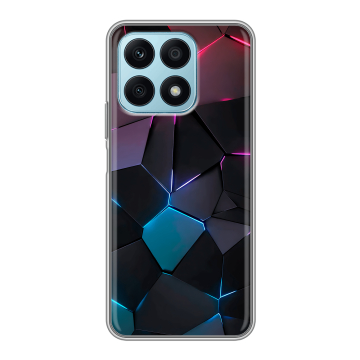 Силиконовый чехол на Huawei Honor X8a с принтом Геометрия неона Силиконовый чехол на Huawei Honor X8a с принтом Геометрия неона