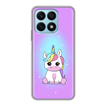Силиконовый чехол на Huawei Honor X8a с принтом Единорог Силиконовый чехол на Huawei Honor X8a с принтом Единорог
