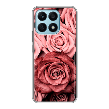 Силиконовый чехол на Huawei Honor X8a с принтом Цветы розы Силиконовый чехол на Huawei Honor X8a с принтом Цветы розы