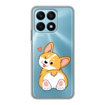 Силиконовый чехол на Huawei Honor X8a с принтом Корги Силиконовый чехол на Huawei Honor X8a с принтом Корги