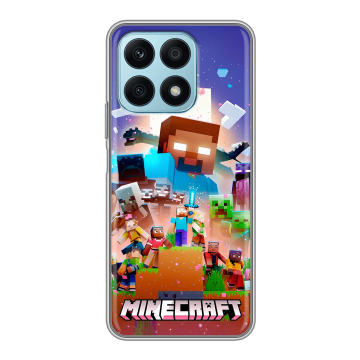 Силиконовый чехол на Huawei Honor X8a с принтом Майнкрафт Minecraft Силиконовый чехол на Huawei Honor X8a с принтом Майнкрафт Minecraft