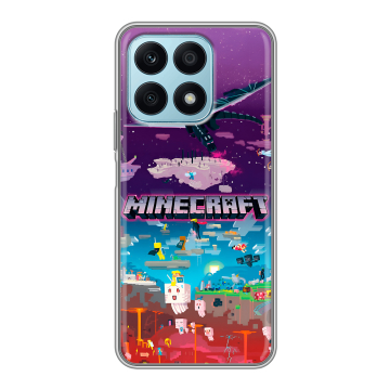 Силиконовый чехол на Huawei Honor X8a с принтом Майнкрафт Minecraft Силиконовый чехол на Huawei Honor X8a с принтом Майнкрафт Minecraft