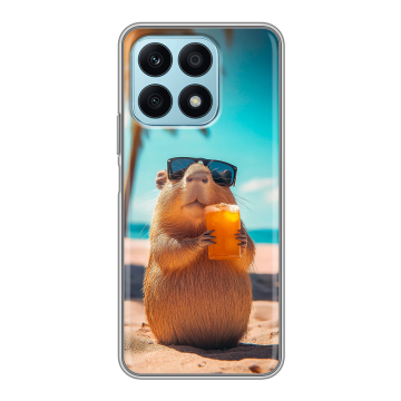 Силиконовый чехол на Huawei Honor X8a с принтом Капибара Силиконовый чехол на Huawei Honor X8a с принтом Капибара