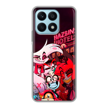 Силиконовый чехол на Huawei Honor X8a с принтом Hazbin Hotel Отель Хазбин Силиконовый чехол на Huawei Honor X8a с принтом Hazbin Hotel Отель Хазбин