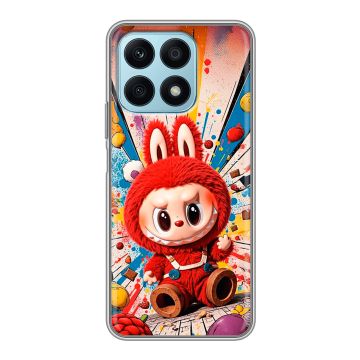 Силиконовый чехол на Huawei Honor X8a с принтом Labubu Лабубу