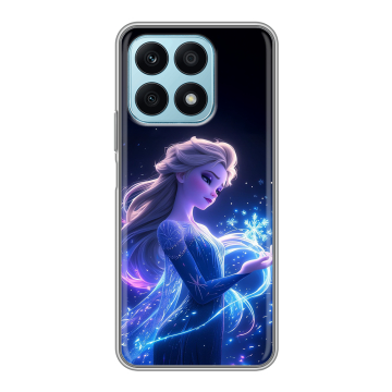 Силиконовый чехол на Huawei Honor X8a с принтом Холодное сердце Frozen Силиконовый чехол на Huawei Honor X8a с принтом Холодное сердце Frozen