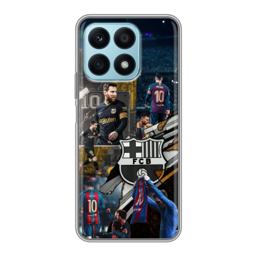 Силиконовый чехол на Huawei Honor X8a с принтом Messi Barcelona