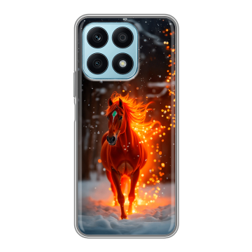 Силиконовый чехол на Huawei Honor X8a с принтом Новый год Силиконовый чехол на Huawei Honor X8a с принтом Новый год