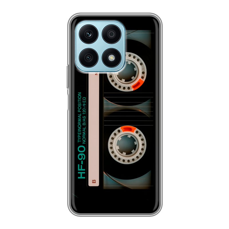 Силиконовый чехол на Huawei Honor X8a с принтом Кассета Силиконовый чехол на Huawei Honor X8a с принтом Кассета