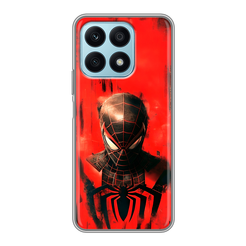 Силиконовый чехол на Huawei Honor X8a с принтом человек паук spiderman Силиконовый чехол на Huawei Honor X8a с принтом человек паук spiderman