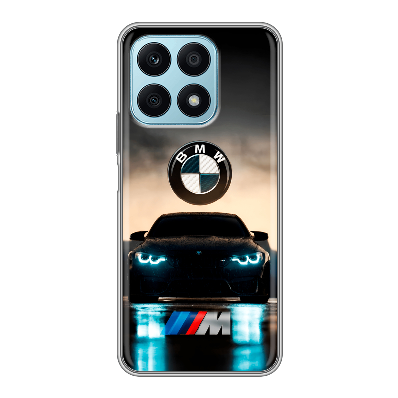 Силиконовый противоударный чехол на Huawei Honor X8a с принтом БМВ BMW Силиконовый противоударный чехол на Huawei Honor X8a с принтом БМВ BMW