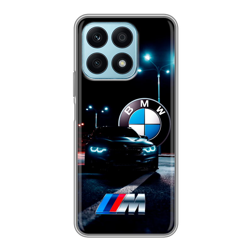 Силиконовый противоударный чехол на Huawei Honor X8a с принтом БМВ BMW Силиконовый противоударный чехол на Huawei Honor X8a с принтом БМВ BMW