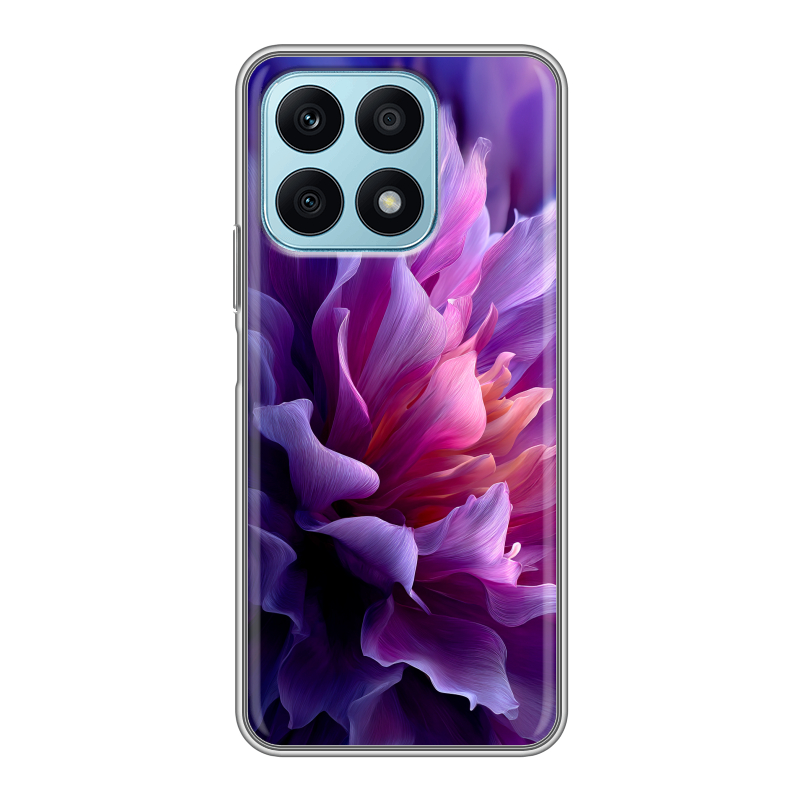 Силиконовый чехол на Huawei Honor X8a с принтом женский цветы Силиконовый чехол на Huawei Honor X8a с принтом женский цветы