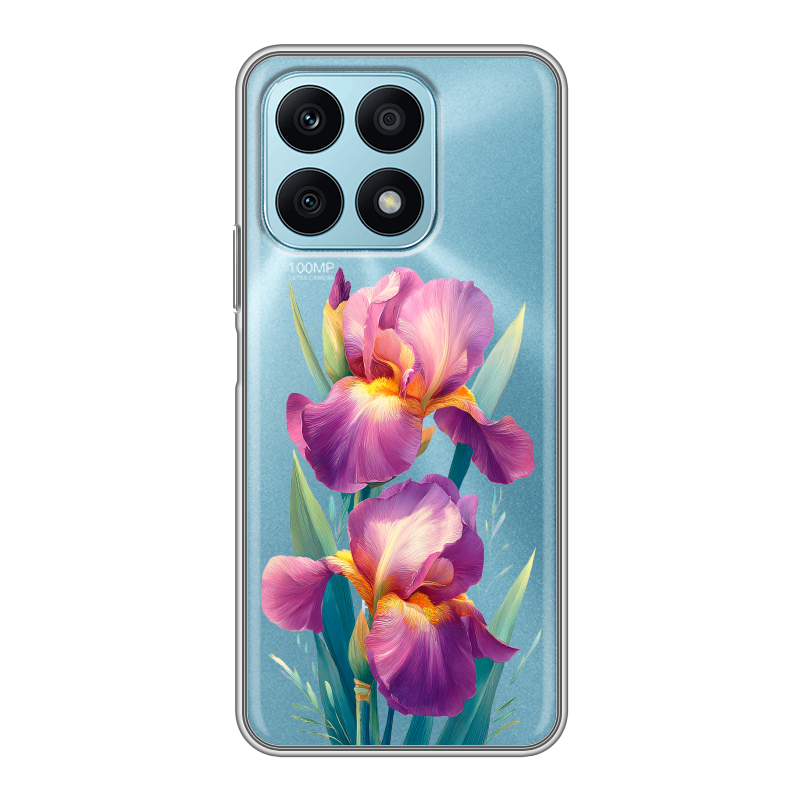 Силиконовый чехол на Huawei Honor X8a с принтом Цветы орхидеи Силиконовый чехол на Huawei Honor X8a с принтом Цветы орхидеи