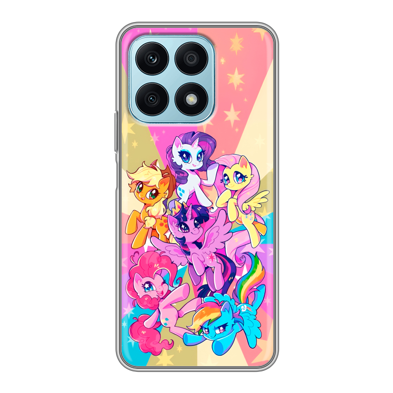 Силиконовый чехол на Huawei Honor X8a с принтом My little pony Дружба чудо Силиконовый чехол на Huawei Honor X8a с принтом My little pony Дружба чудо
