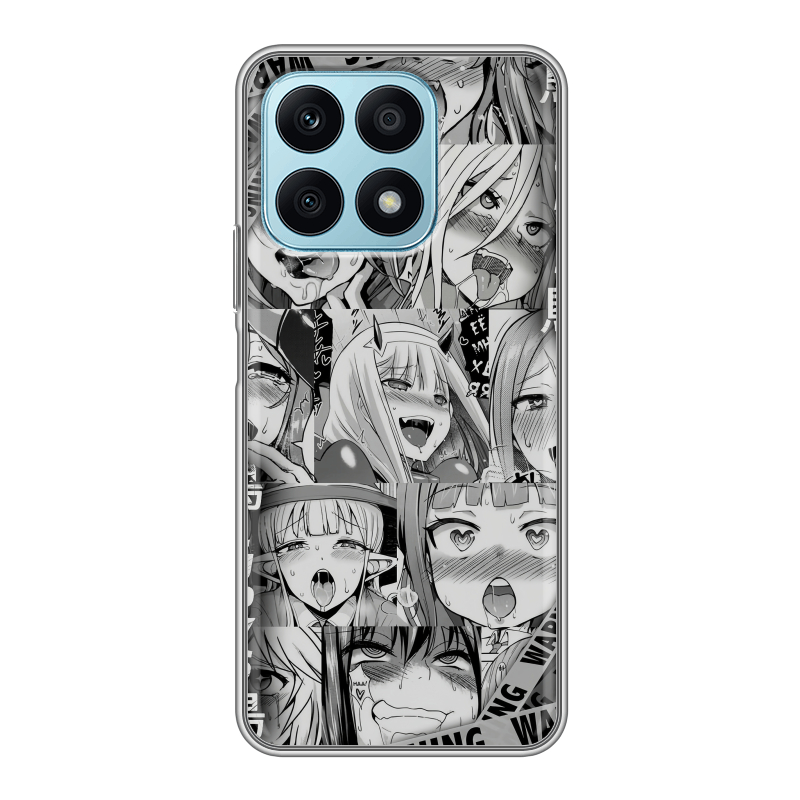 Силиконовый чехол на Huawei Honor X8a с принтом Ahegao Ахегао Аниме Силиконовый чехол на Huawei Honor X8a с принтом Ahegao Ахегао Аниме