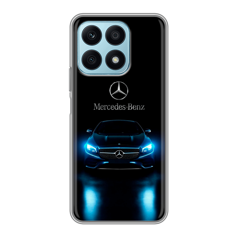 Силиконовый чехол на Huawei Honor X8a с принтом Mercedes Мерседес Силиконовый чехол на Huawei Honor X8a с принтом Mercedes Мерседес