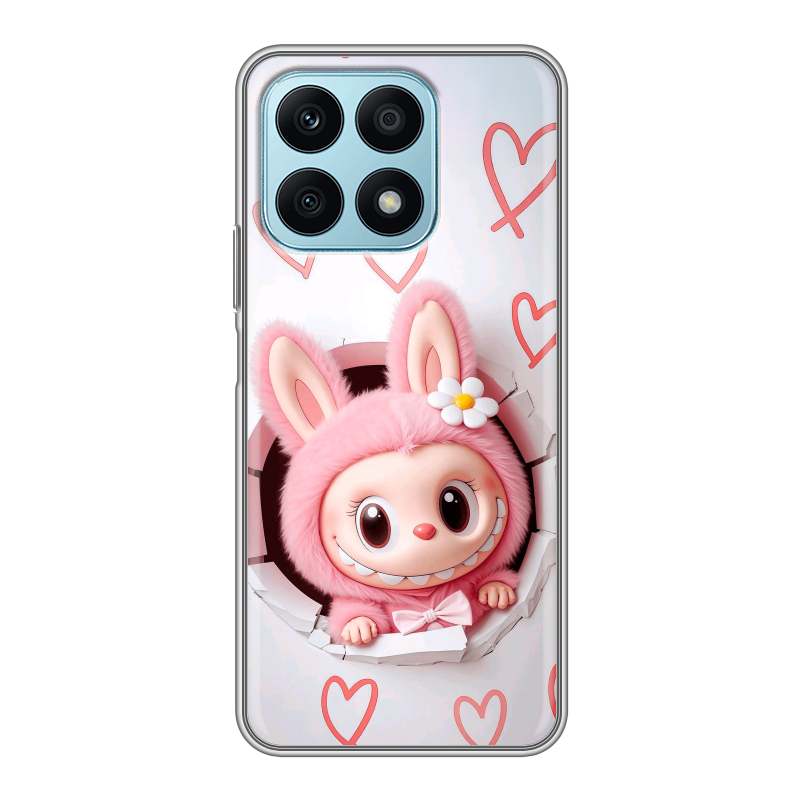 Силиконовый чехол на Huawei Honor X8a с принтом Labubu Лабубу Силиконовый чехол на Huawei Honor X8a с принтом Labubu Лабубу