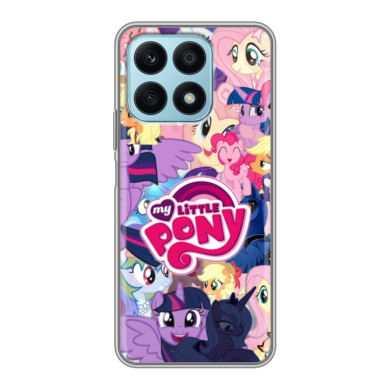 Силиконовый противоударный чехол на Huawei Honor X8a с принтом My little pony Дружба чудо Силиконовый противоударный чехол на Huawei Honor X8a с принтом My little pony Дружба чудо