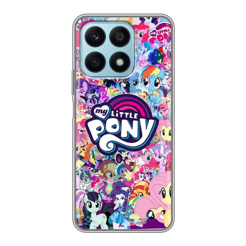Силиконовый чехол на Huawei Honor X8a с принтом My little pony Дружба чудо Силиконовый чехол на Huawei Honor X8a с принтом My little pony Дружба чудо