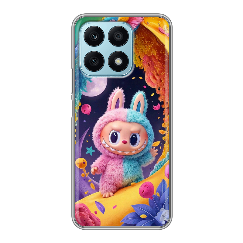 Силиконовый чехол на Huawei Honor X8a с принтом Labubu Лабубу Силиконовый чехол на Huawei Honor X8a с принтом Labubu Лабубу
