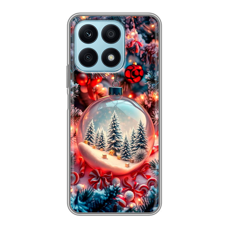 Силиконовый чехол на Huawei Honor X8a с принтом Новый год Силиконовый чехол на Huawei Honor X8a с принтом Новый год
